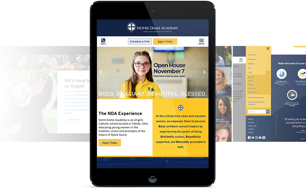 Project Overview Screenshot for Notre Dame Academy