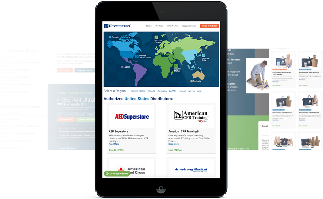 Project Overview Screenshot for Prestan Products